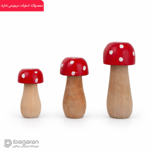 قارچ چوبی دکوری سه تایی