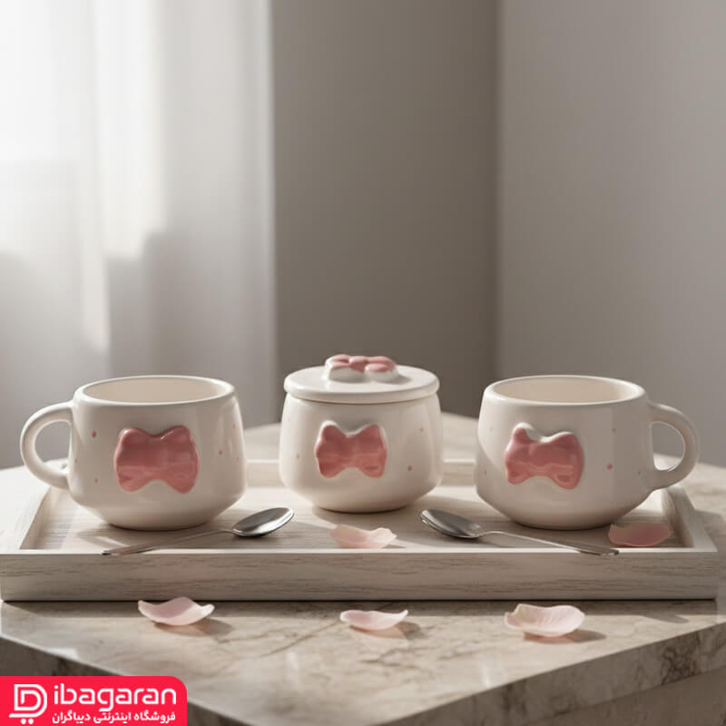 فنجان پاپیون برجسته برای سرو چای