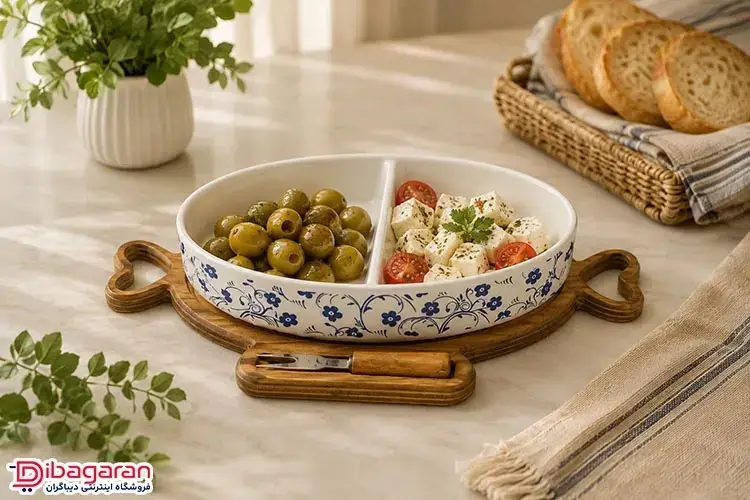 اردو خوری بیضی طرح شکوفه آبی