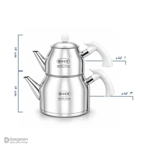 کتری قوری استیل 3 لیتر ریور