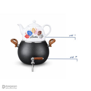 کتری قوری 3لیتر دسته طرح چوب ریور مدل 5890