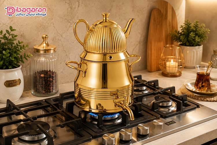 کتری قوری استیل شیردار 6لیتر ریور مدل 543