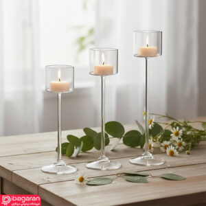 جاشمعی شیشه ای پایه دار پیرکس