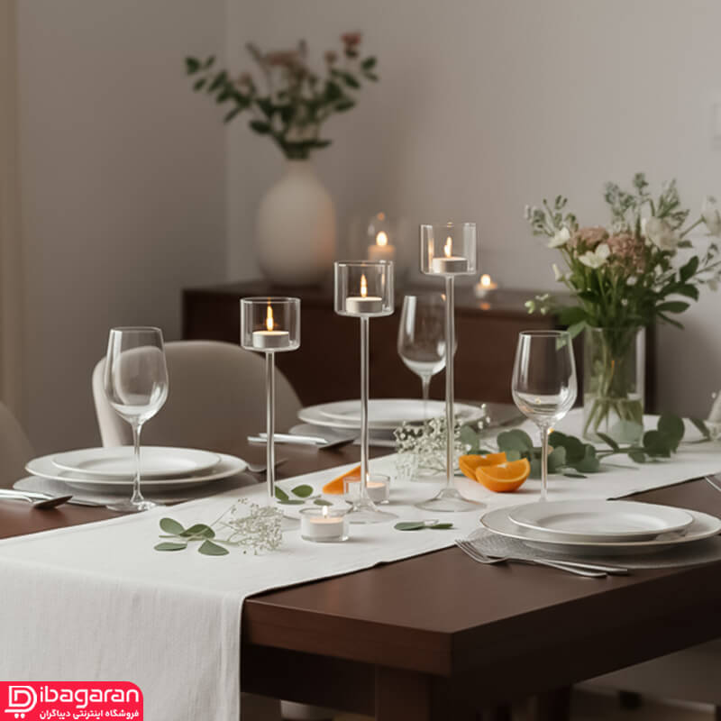 ست جاشمعی پیرکس پایه دار سه عددی