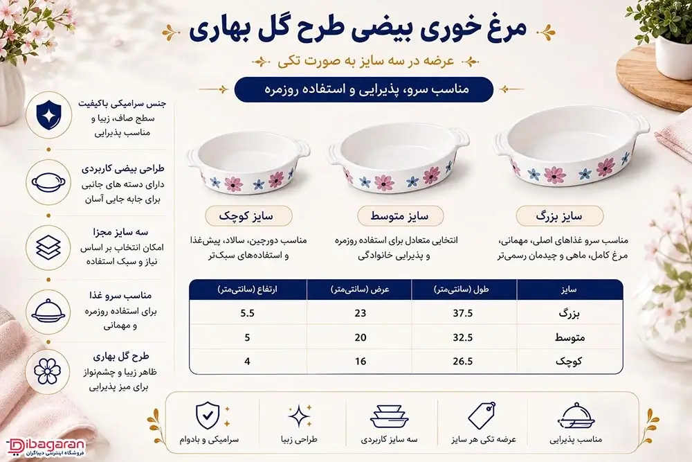 مزایای مرغ خوری بیضی طرح گل بهاری