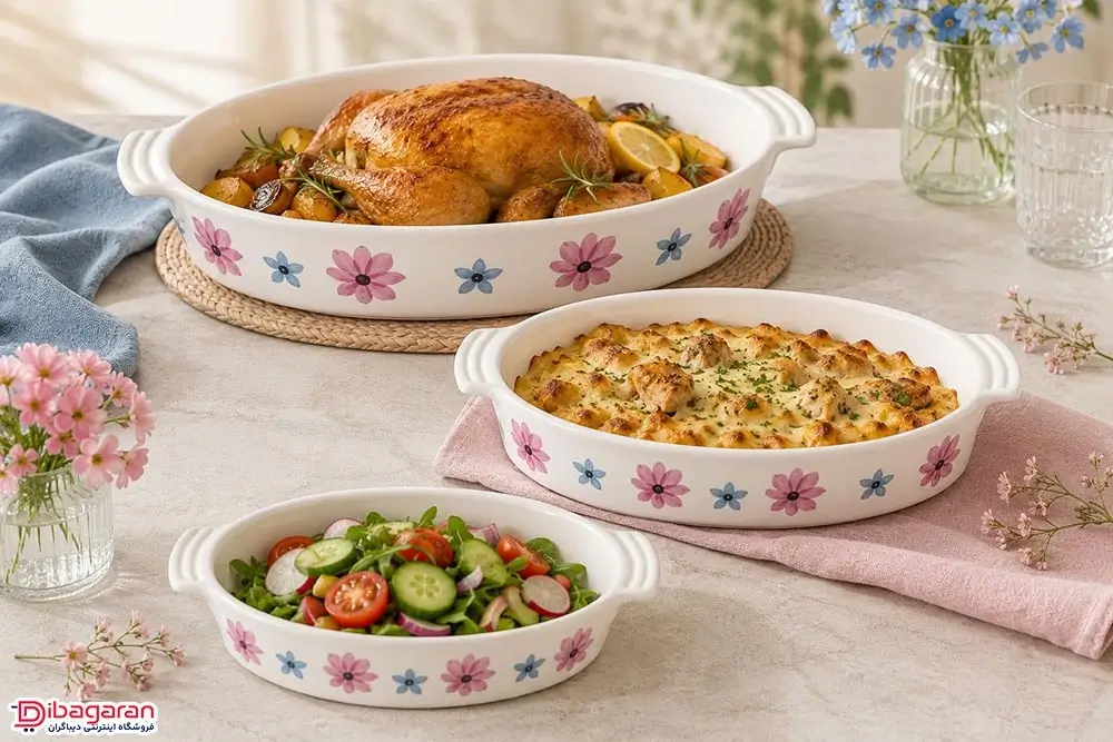 مرغ خوری بیضی طرح گل بهاری