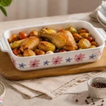 مرغ خوری مستطیل طرح گل بهاری