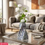 گلدان اهورا شکوفه آبی در منزل