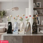 گلدان رومیزی سرامیکی اهورا در طرح‌های متنوع