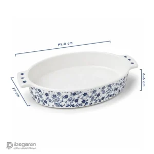مرغ خوری بیضی طرح گل شکوفه آبی