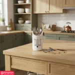 جا قاشقی آشپزخانه سرامیکی گرد با طراحی مدرن