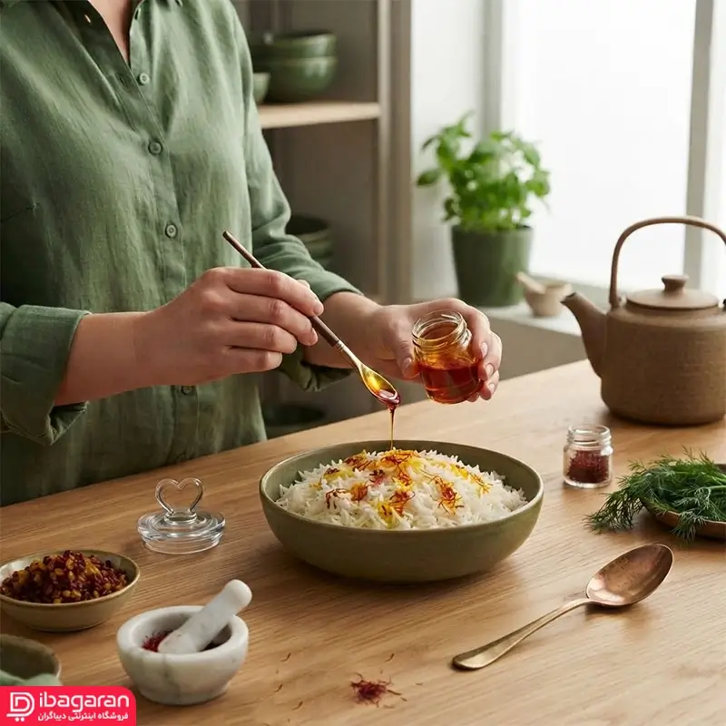 بانکه کوچک شیشه ای مناسب نگهداری ادویه و زعفران