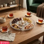 ظرف پذیرایی بلوری پنج قسمتی مدل سلین کادو