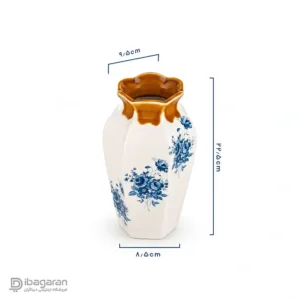 جزئیات گلدان خمره ای سنگی گل باران مدل لب طلا