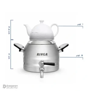 جزئیات کتری و قوری ریور دسته مشکی مدل 3873