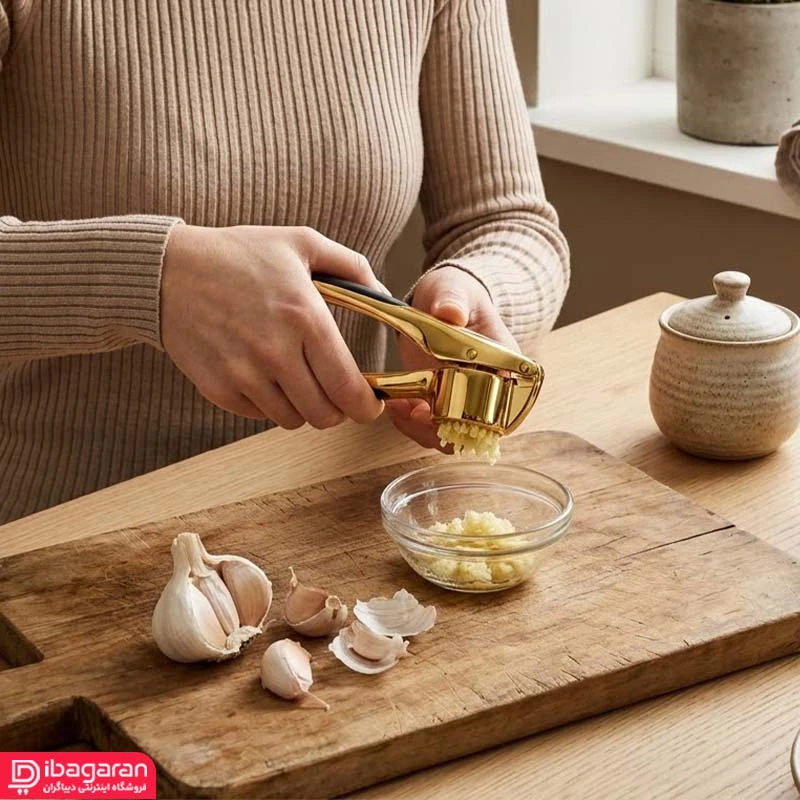 garlic press ریور مدل 8578A رنگ طلایی