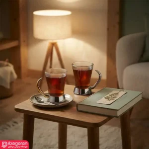 لیوان روما ریور دو رنگ نقره ای و نقره ای طلایی