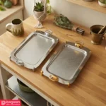سینی فلزی روما برای سرو چای و قهوه