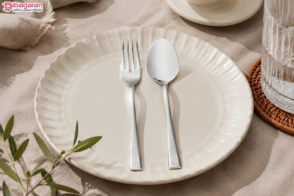 سرویس 12 پارچه قاشق و چنگال استیل ریور مدل 8348