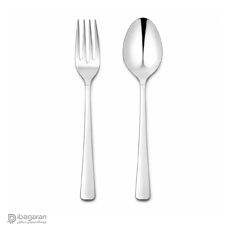 قاشق و چنگال استیل ریور مدل 8342 با طراحی ساده