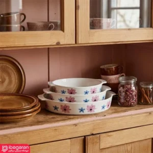مرغ خوری بیضی گل بهاری مناسب ظروف پذیرایی